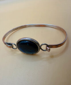 Vintage Oval blue Abalone Bangle