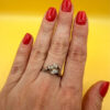 Sterling silver ring gold plated size O#149