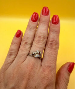 Sterling silver ring gold plated size O#149