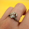 Sterling silver ring gold plated size O#149