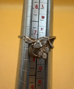 Sterling silver ring gold plated size O