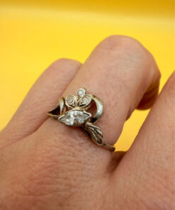 Sterling silver ring gold plated size O#149