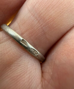 Sterling silver ring gold plated size O