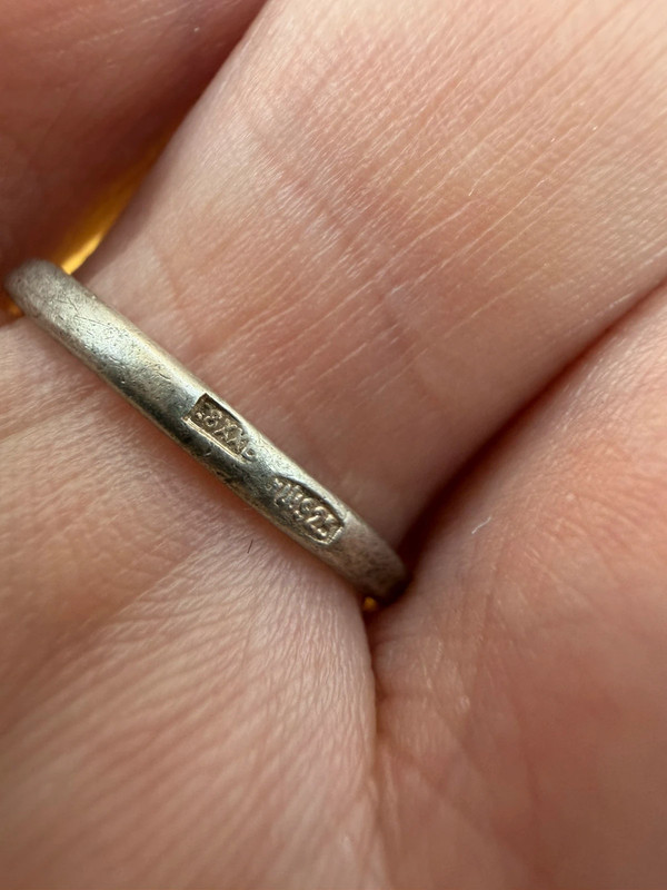 Sterling silver ring gold plated size O#149