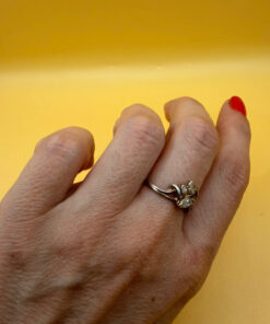 Sterling silver ring gold plated size O