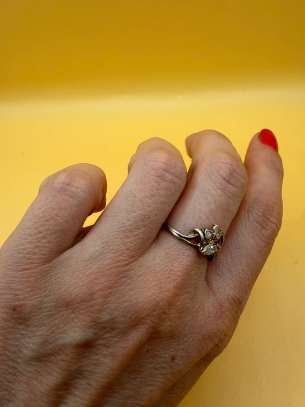 Sterling silver ring gold plated size O#149