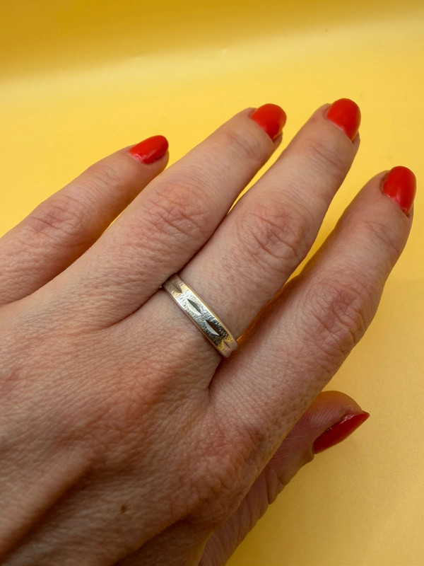 Sterling Silver Ring Uk Size P