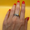 Vintage sterling silver ring 90s Uk size N#149