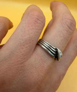 Vintage sterling silver ring 90s Uk size N