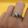 Vintage sterling silver ring 90s Uk size N#149