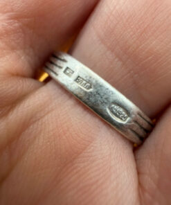 Vintage sterling silver ring 90s Uk size N
