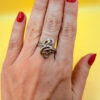 Vintage Ukrainian sterling silver ring Uk size Q#42