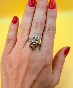 Vintage Ukrainian sterling silver ring Uk size Q#42