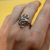 Vintage Ukrainian sterling silver ring Uk size Q#42