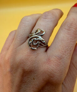 Vintage Ukrainian sterling silver ring Uk size Q#42