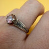 925 Silver “Save and Protect” Ring with Amethyst, Orthodox Protective Ring, Size N#42