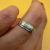 Vintage Sterling silver ring “safe and protect “ size L#149