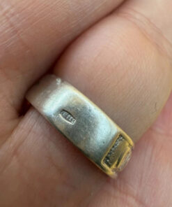Vintage Sterling silver ring “safe and protect “ size L