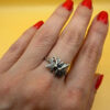 Soviet Sterling Silver Ring 1970s Size O1/2