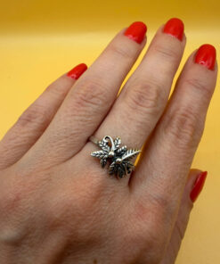 Soviet Sterling Silver Ring 1970s Size O1/2
