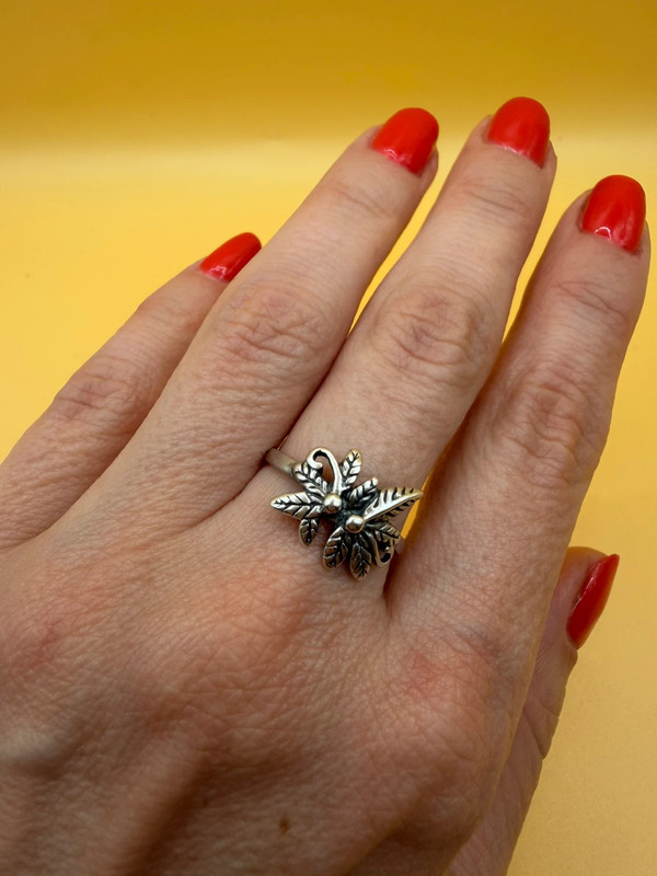 Soviet Sterling Silver Ring 1970s Size O1/2