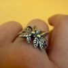 Soviet Sterling Silver Ring 1970s Size O1/2