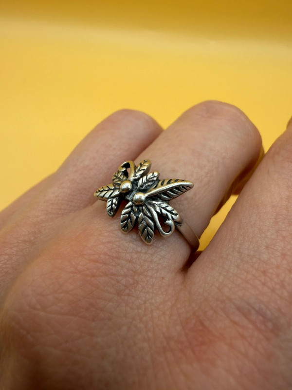 Soviet Sterling Silver Ring 1970s Size O1/2