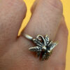 Soviet Sterling Silver Ring 1970s Size O1/2