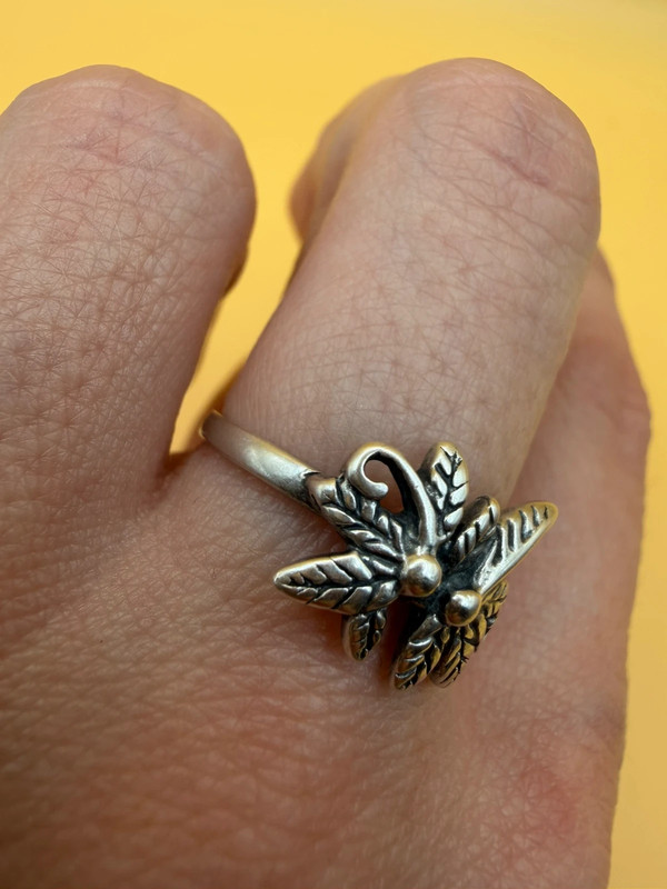Soviet Sterling Silver Ring 1970s Size O1/2