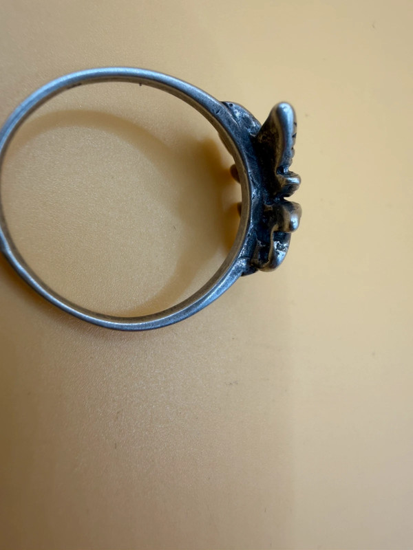 Soviet Sterling Silver Ring 1970s Size O1/2