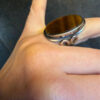 Vintage sterling silver ring Uk size K oval-shaped Tiger's Eye