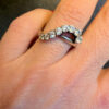 Stunning Sterling silver ring Uk size N, sparkling CZ#41