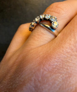 Stunning Sterling silver ring Uk size N, sparkling CZ