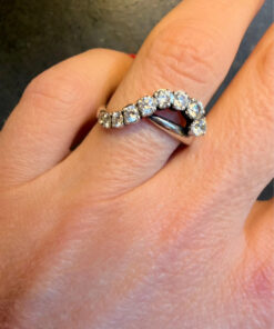 Stunning Sterling silver ring Uk size N, sparkling CZ#41