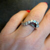 Stunning Sterling silver ring Uk size N, sparkling CZ#41