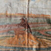 Vintage tapestry wall hanging featuring “The Bronze Horseman” monument to Peter the Great.