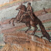 Vintage tapestry wall hanging featuring “The Bronze Horseman” monument to Peter the Great.