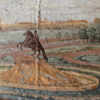 Vintage tapestry wall hanging featuring “The Bronze Horseman” monument to Peter the Great.