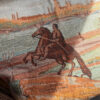 Vintage tapestry wall hanging featuring “The Bronze Horseman” monument to Peter the Great.