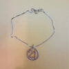 Sterling Silver Bracelet 18 cm with Pendant 21 cm#41