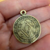 Wealth Amulet for Protection Seal of Solomon Bronze Pendant Magic #40