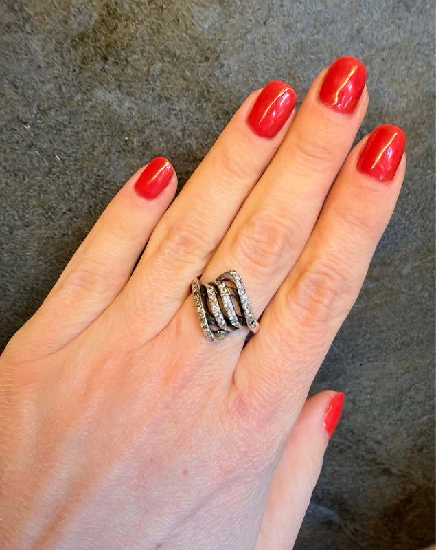 Vintage sterling silver ring Uk size N#40