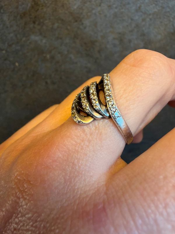 Vintage sterling silver ring Uk size N#40