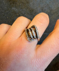 Vintage sterling silver ring Uk size N#40