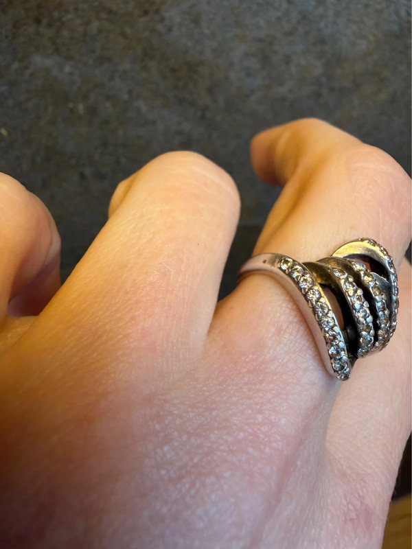 Vintage sterling silver ring Uk size N#40