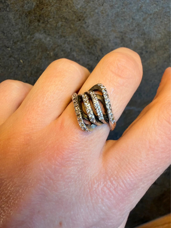 Vintage sterling silver ring Uk size N#40