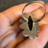 An incredibly beautiful vintage ring with black onyx, size R, sterling silver