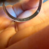 An incredibly beautiful vintage ring with black onyx, size R, sterling silver