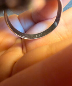 An incredibly beautiful vintage ring with black onyx, size R, sterling silver