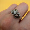 Sterling silver ring with unknown stones Uk size Q#40